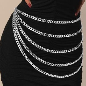 5 Layers Boho Curb Chain Belt